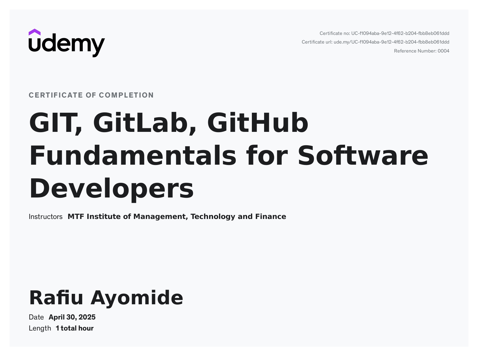 Git Certificate